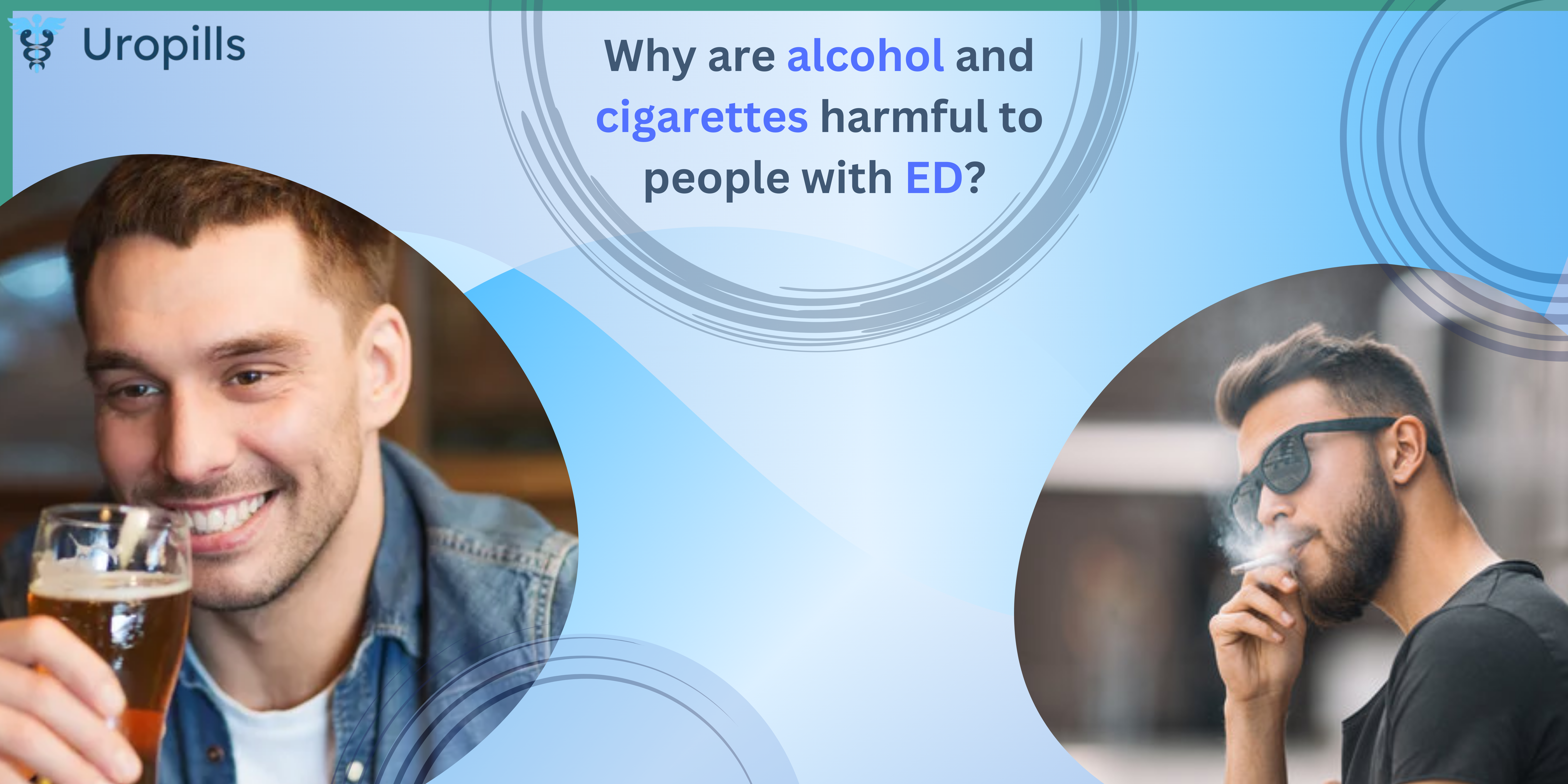 Why are alcohol and cigarettes harmful to people with ED?